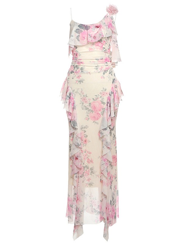 Dreamy Ruffle Mesh Summer Gown