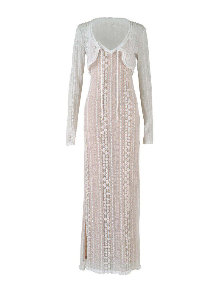 Dreamy Boho-Chic Crochet Maxi Gown