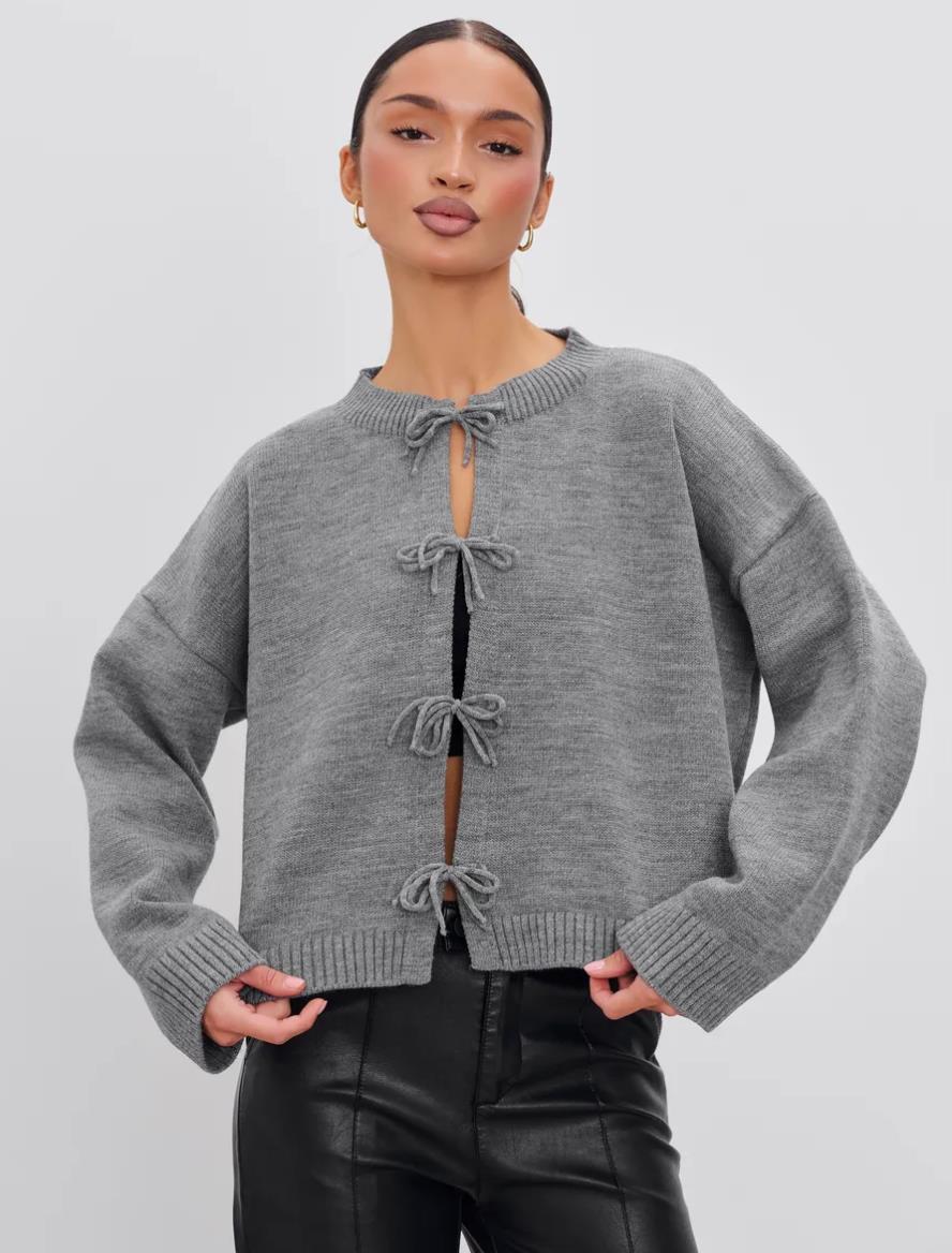 Belted Open Front Cardigan Sweater