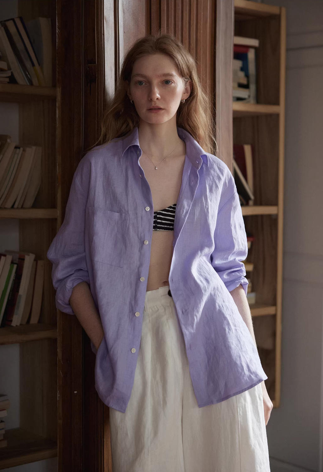 Relaxed Fit Lilac Linen Blouse - Your Dreamy Summer Layer