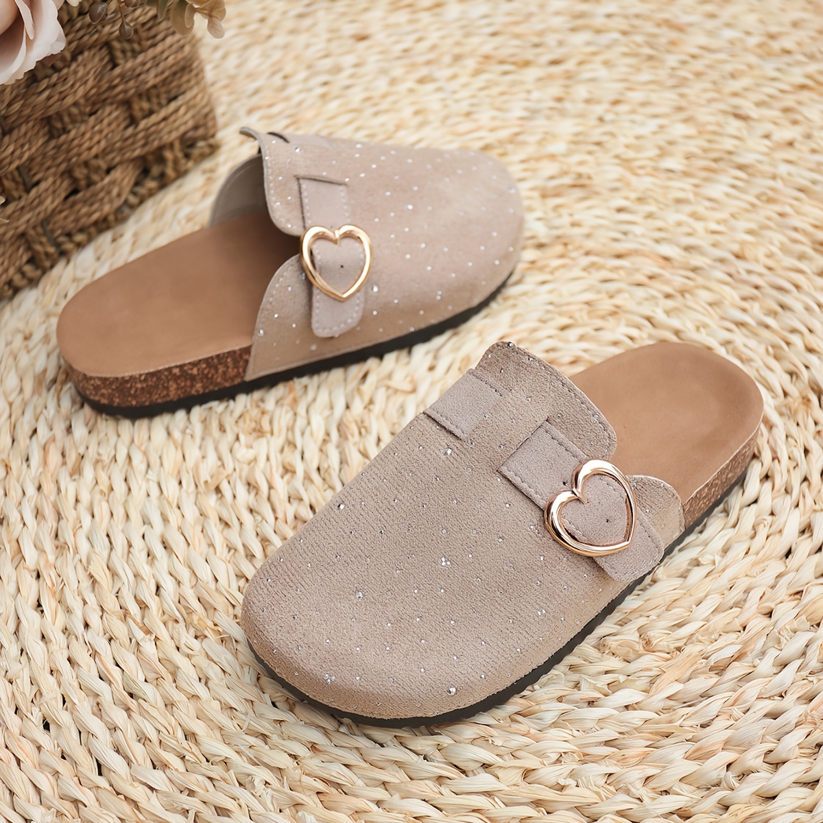 Women's Heart Buckle Classic Mules