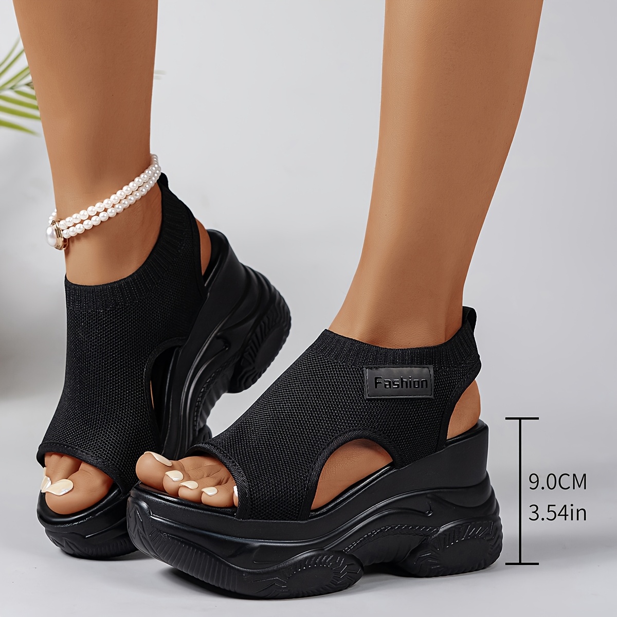 Women's Summer Casual Solid Color Wedge Sandals