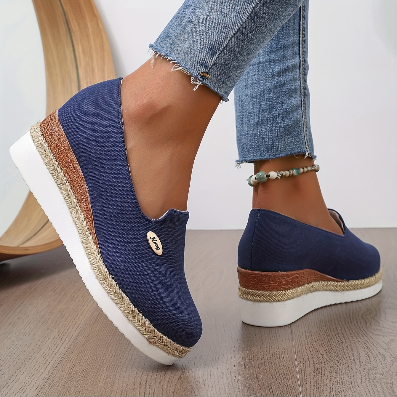 Women's Jute Rope Woven Platform Pumps