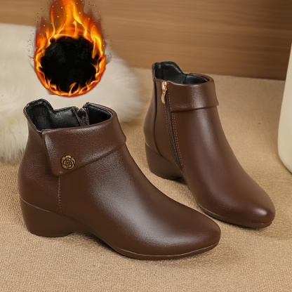 Women's Rose Cover Chunky Ankle Boots