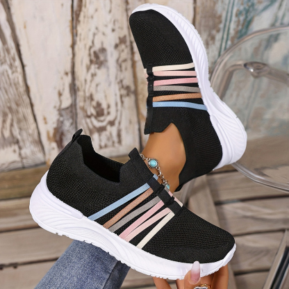 Women's Stripes Mesh Casual Sneakers
