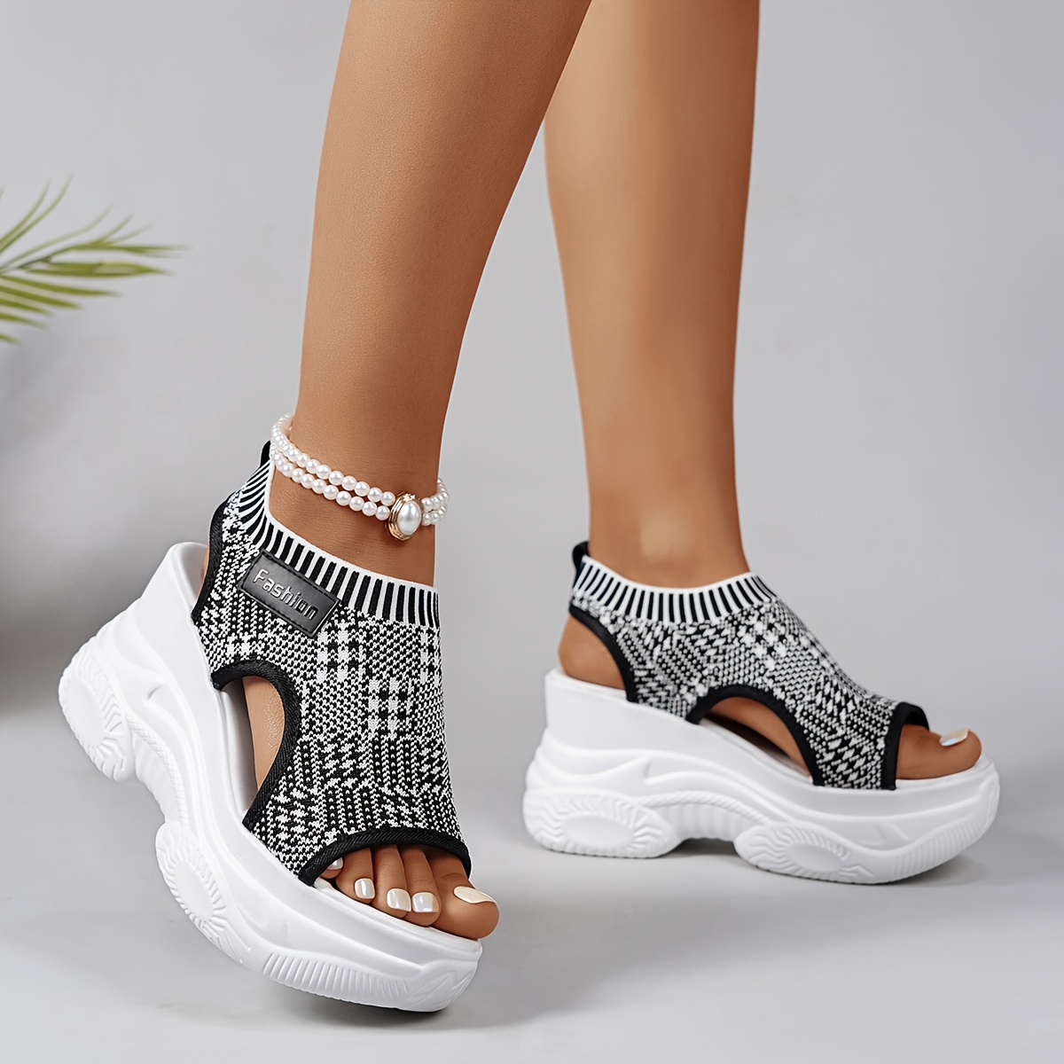 Women's Summer Casual Solid Color Wedge Sandals