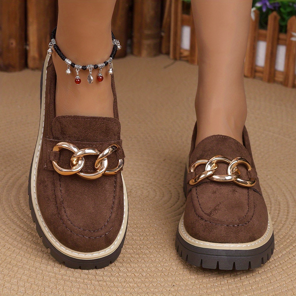 Women's Wide Size Sparkling Blanks Loafers