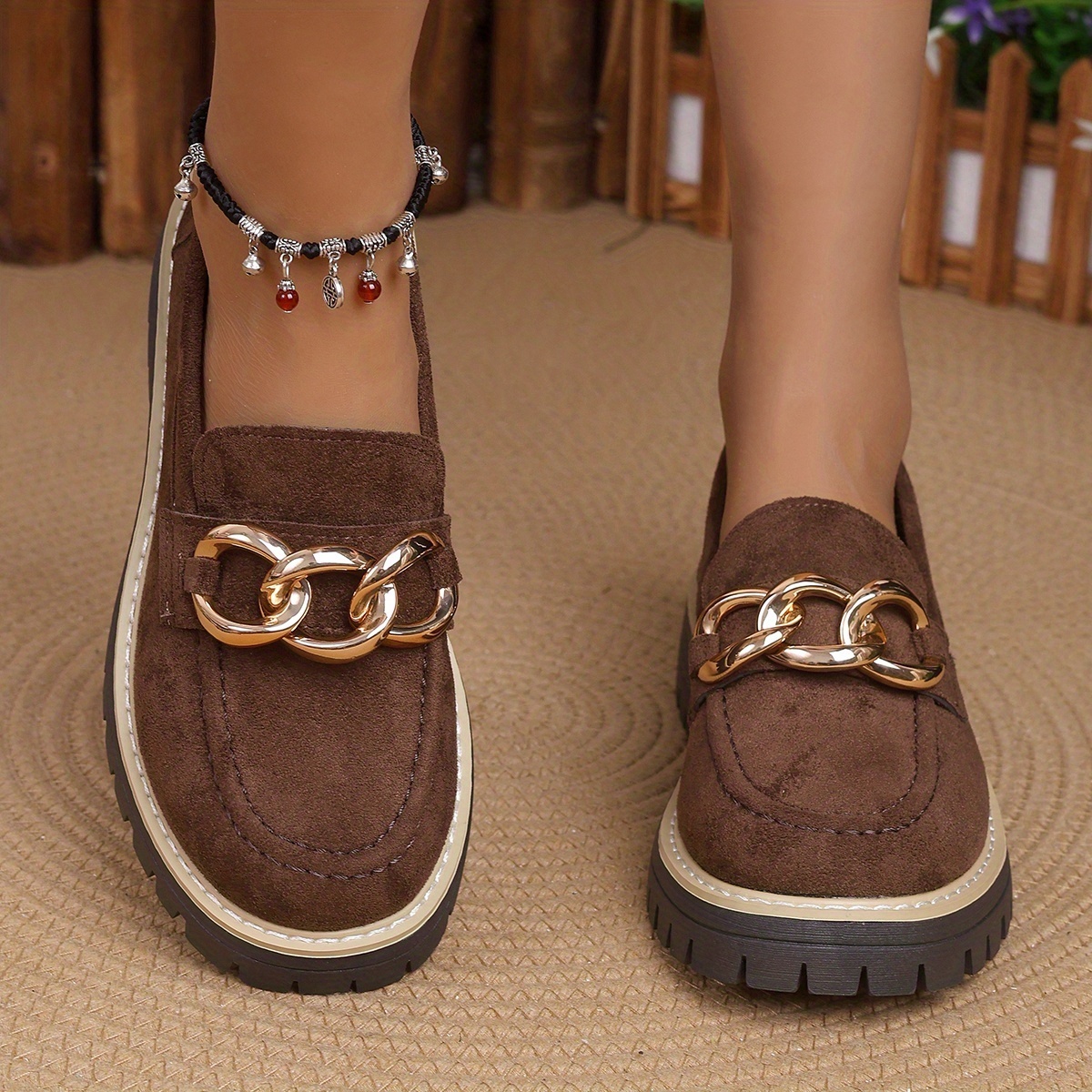 Women's Wide Size Sparkling Blanks Loafers