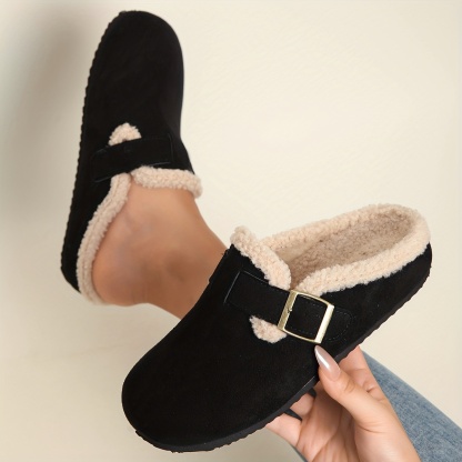 Women's Plush Warm Slip-On Mules
