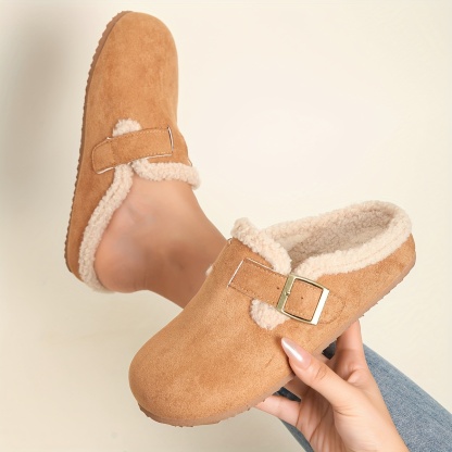 Women's Plush Warm Slip-On Mules