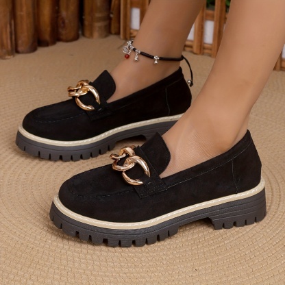 Women's Wide Size Sparkling Blanks Loafers