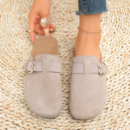 Women's Heart Buckle Classic Mules
