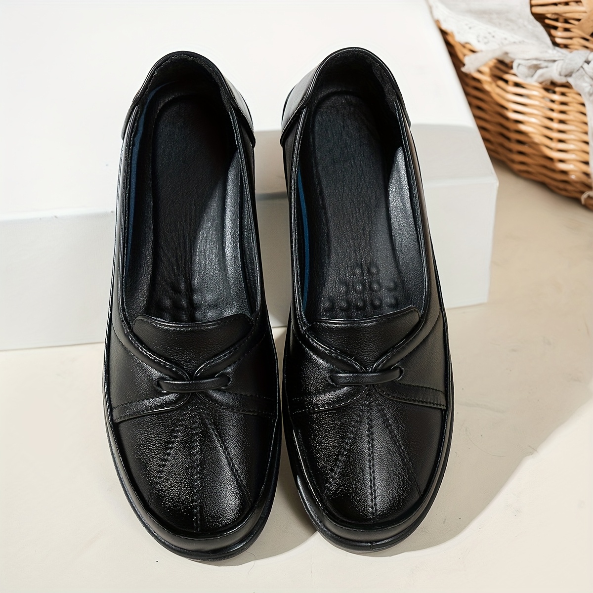 Women's Large Size Slip-On Penny Loafers