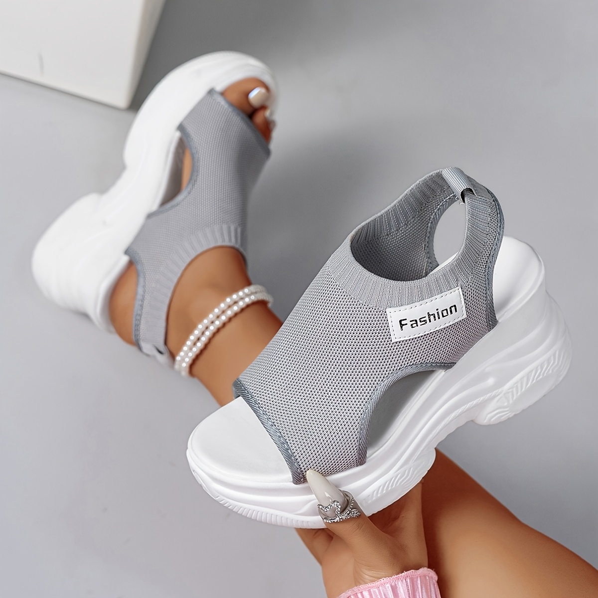 Women's Summer Casual Solid Color Wedge Sandals