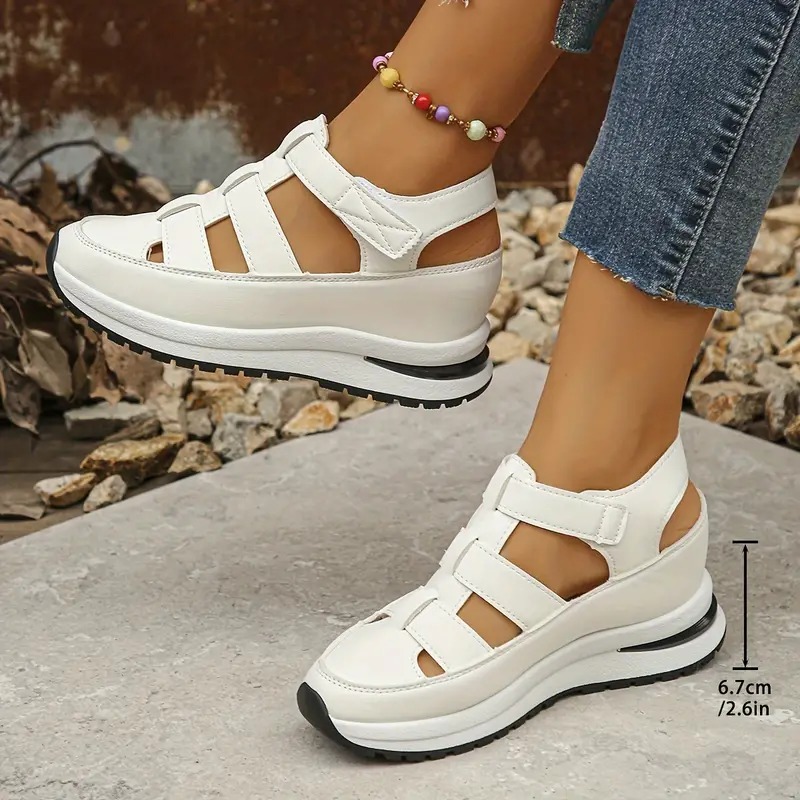 Hollow Wedge Breathable Sandals