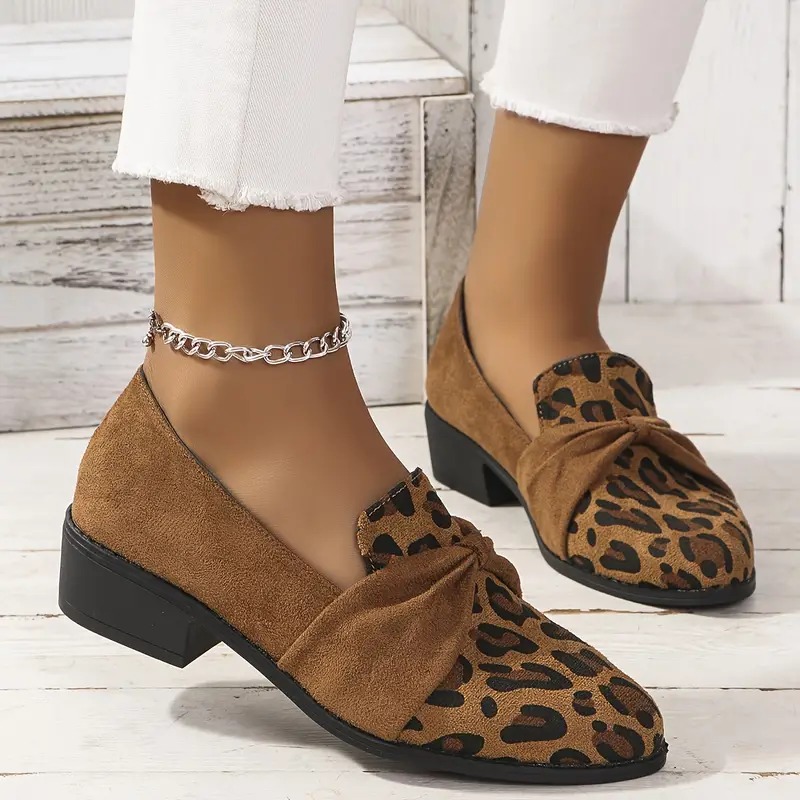 Women'S Leopard Oxford Shoes