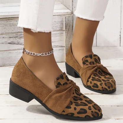Women'S Leopard Oxford Shoes
