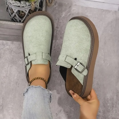 Retro Casual Buckle Loafers