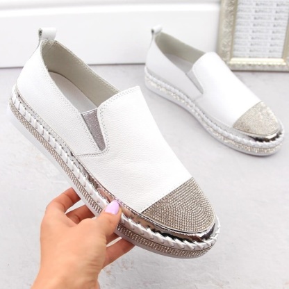 Stylish Sequins Platform Loafers