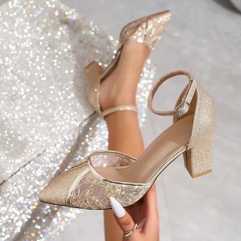 Women's Cushioned Mid-Heel Platform Sandals