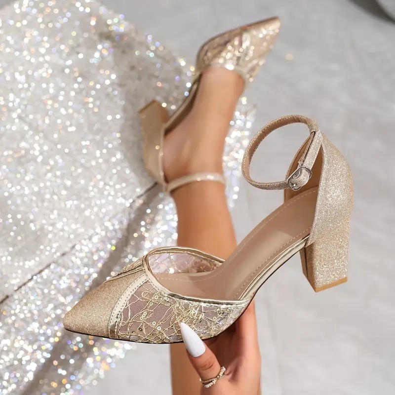 Women's Cushioned Mid-Heel Platform Sandals