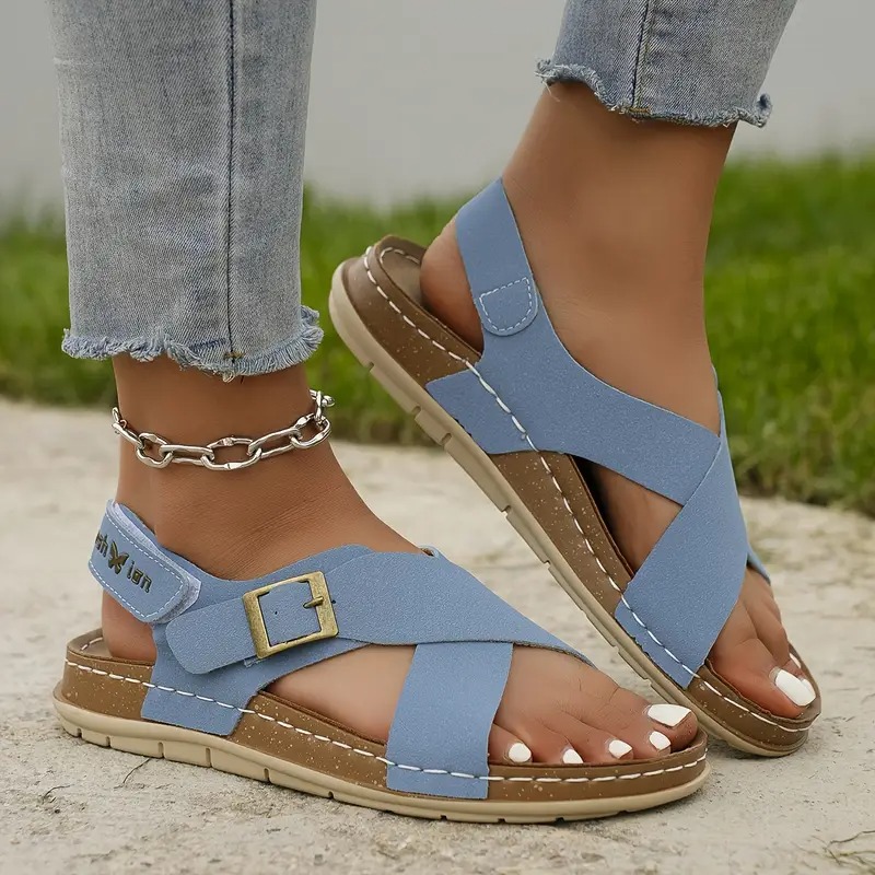 Women's Strap Roman Flat Sandals