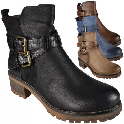 Faux Leather Lined Zip Comfy Chelsea Boots