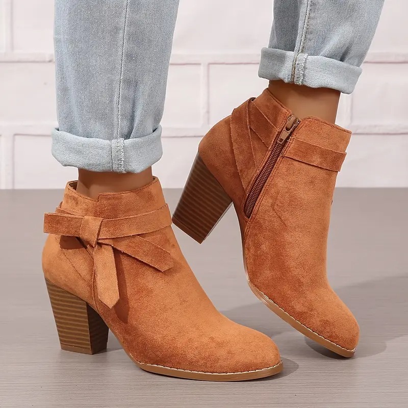 Women's Zipper Closure Ankle Boots