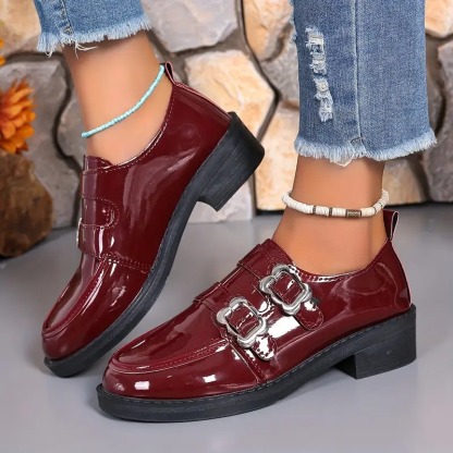 Women's Versatile Slip-On Thick Heel Loafers