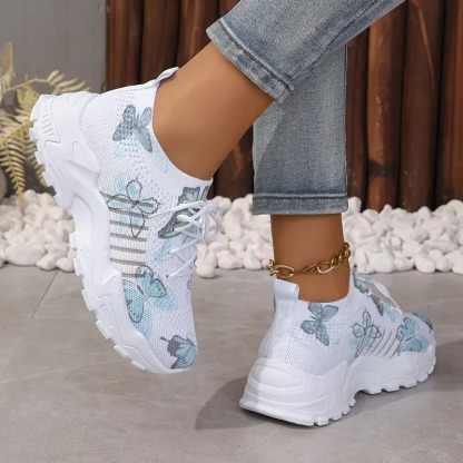 Women's Butterfly Pattern Sneakers