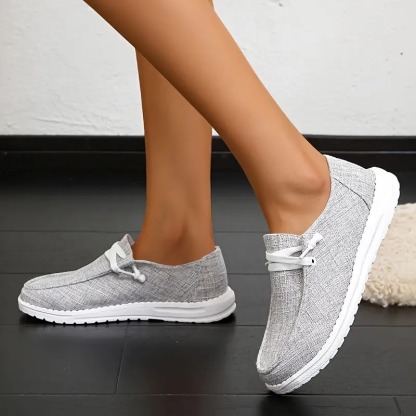 Women's Lace Up Canvas Loafer