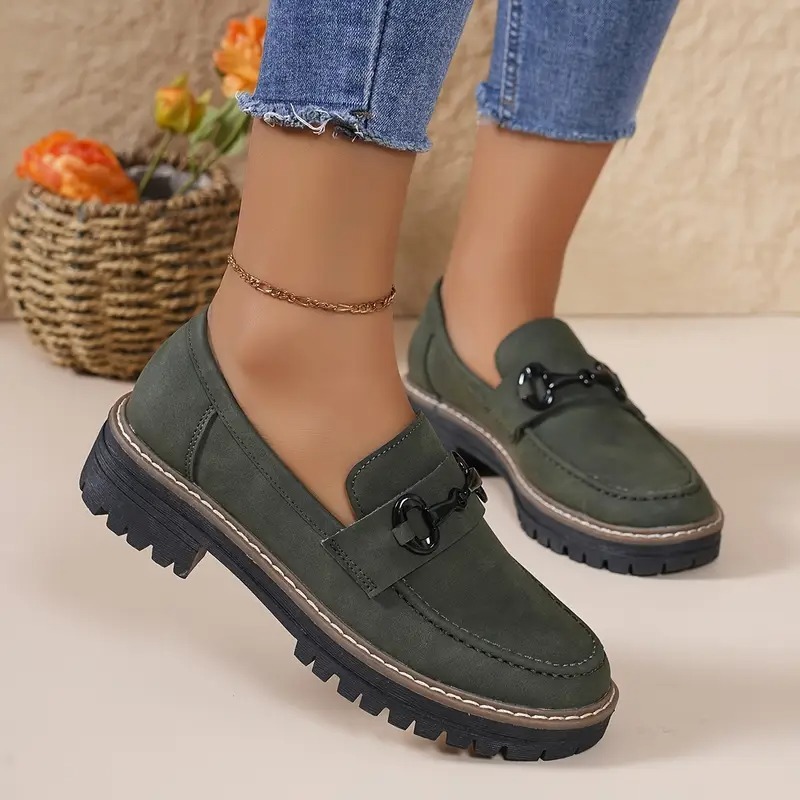 Womens Premium Platform Loafers