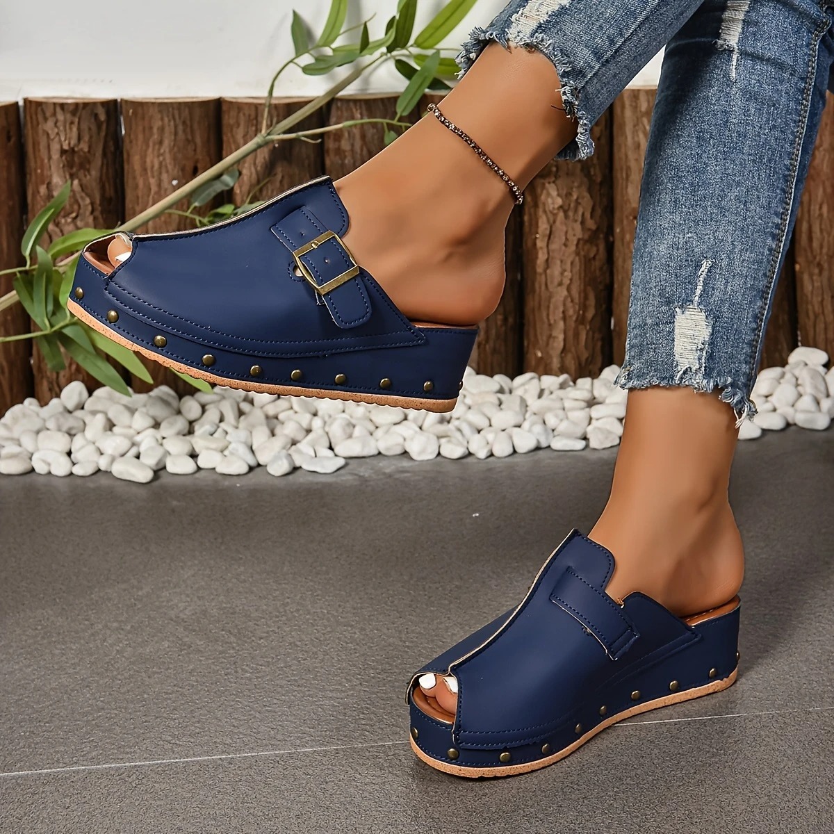 Women's Casual Slip-On Platform Sandals