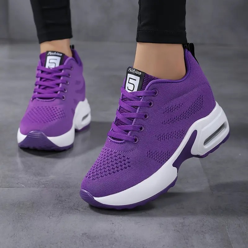 Women's Fashion Lace-Up Wedge Sneakers