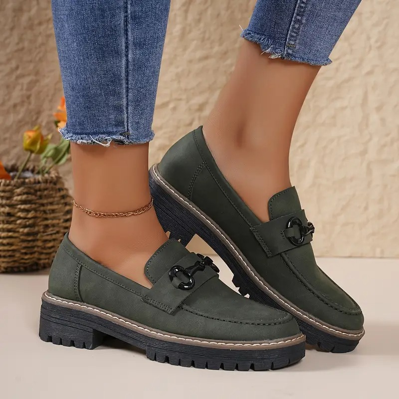 Womens Premium Platform Loafers