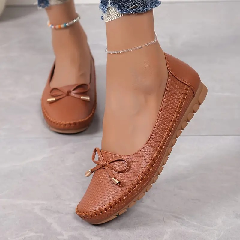 Women's Bow Flat Soft Sole Loafers