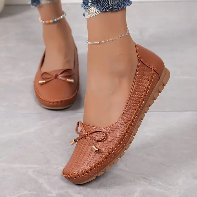Women's Bow Flat Soft Sole Loafers