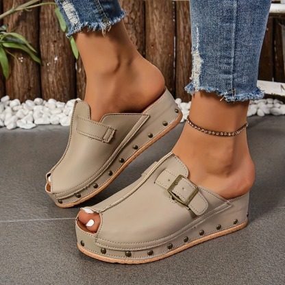 Women's Casual Slip-On Platform Sandals