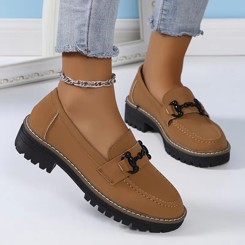 Womens Premium Platform Loafers