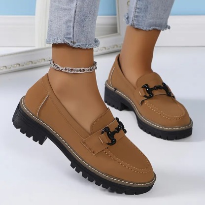 Womens Premium Platform Loafers