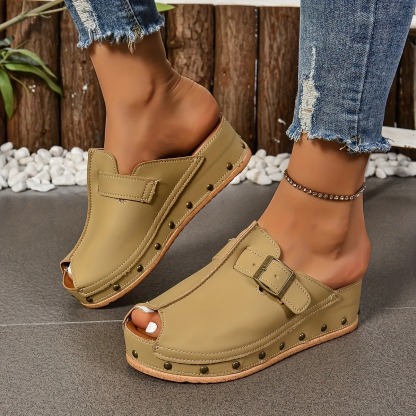 Women's Casual Slip-On Platform Sandals
