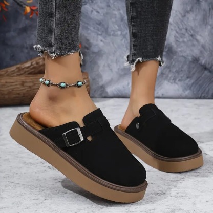 Retro Casual Buckle Loafers