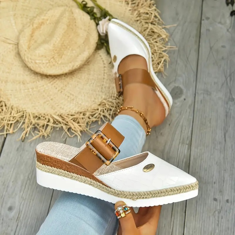 Women's Retro Adjustable Mule Shoes