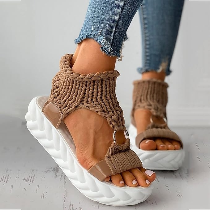 Women's Knitted Platform Sandals