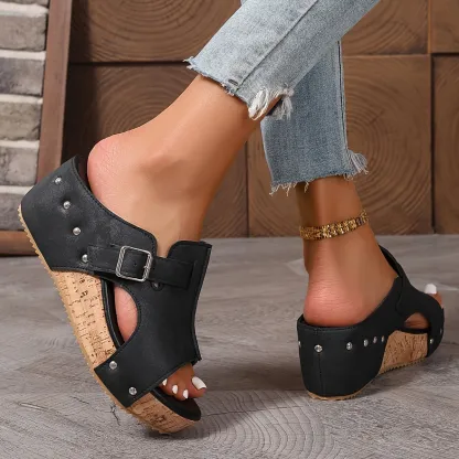 Women's Casual Breathable Slip On Orthopaedic Platform Sandals