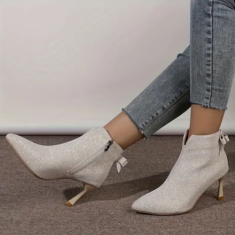Women Chic Glitter Stiletto Boots