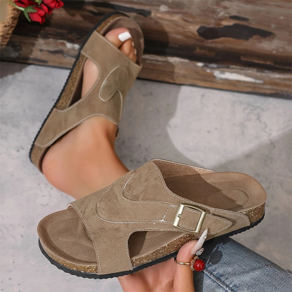 Non-Slip Cork Slide Sandals