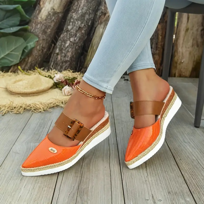 Women's Retro Adjustable Mule Shoes