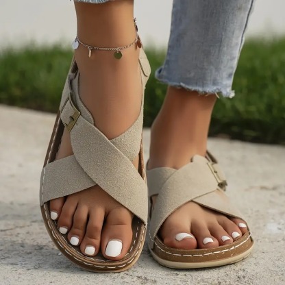Women's Strap Roman Flat Sandals