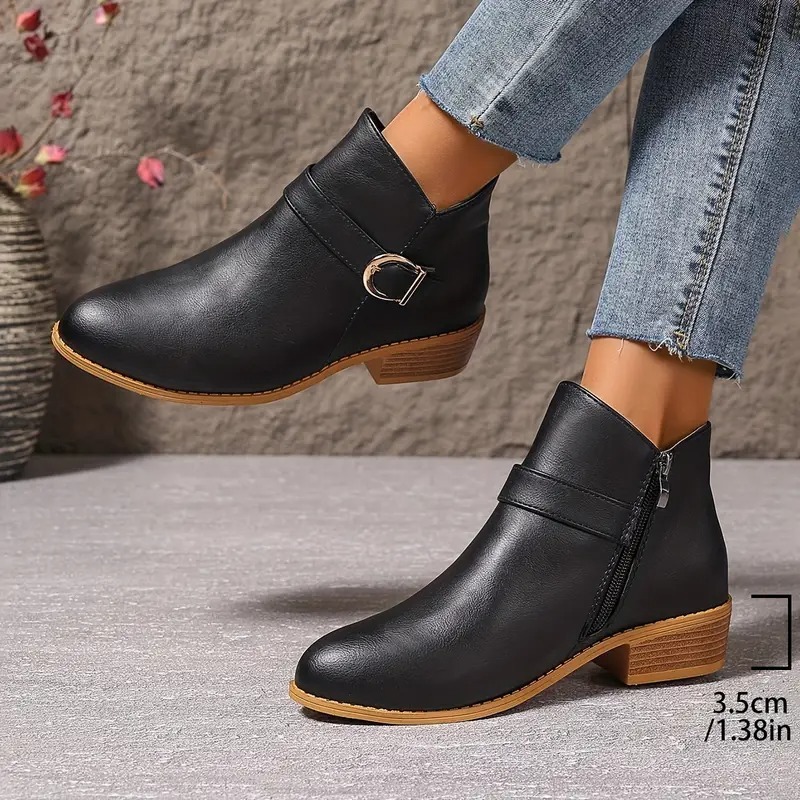 Women's Side Zipper Ankle Boots